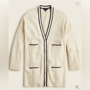 NWT J. Crew Long front-pocket cardigan sweater size S/M